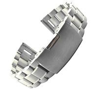 THBGTCNQ Correa De Reloj De Acero Inoxidable De 18 Mm, 20 Mm, 22 Mm, 24 Mm, 26 Mm, 28 Mm Y 30 Mm, Pulsera Clásica De Metal De Color Sólido For Hombres Y Mujeres(Silver,22mm)