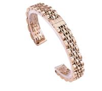 THBGTCNQ Correa de Reloj de Acero Inoxidable de Metal for Mujer, Repuesto Universal.(Rose Gold_11mm)
