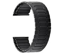 THBGTCNQ Correa de reloj de acero inoxidable elástica de 22 mm, correa de metal for relojes tradicionales, correa de liberación rápida, pulsera universal for hombres(Black)