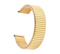 THBGTCNQ Correa de reloj de acero inoxidable elástica retráctil de 12 mm, 14 mm, 16 mm, 18 mm y 20 mm, correa de reloj elástica universal, accesorios de pulsera retráctil(Gold,18mm)