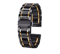 THBGTCNQ Correa de reloj de cerámica de 20 a 22mm, pulsera de repuesto for reloj inteligente, reloj de cuarzo, accesorios universales for reloj for hombres y mujeres(Black-G,16mm)