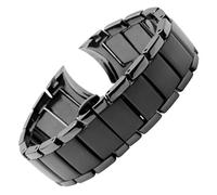 THBGTCNQ Correa de reloj de cerámica de 22mm y 24mm, pulsera de repuesto negra, pulsera mate brillante for reloj inteligente, accesorios de reloj de cuarzo for hombre(Matting,22mm)