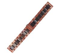 THBGTCNQ Correa de reloj de madera 20 mm 22 mm Pulsera de liberación rápida Correa de repuesto con hebilla plegable de acero inoxidable unisex for reloj inteligente Reloj de cuarzo(Type 3,20mm)