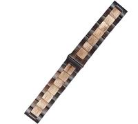 THBGTCNQ Correa de reloj de madera 20 mm 22 mm Pulsera de liberación rápida Correa de repuesto con hebilla plegable de acero inoxidable unisex for reloj inteligente Reloj de cuarzo(Type 1,22mm)
