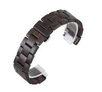 THBGTCNQ Correa de reloj de madera, correa de 20mm y 22mm, correas de reloj de liberación rápida, pulsera con hebilla de mariposa, pulsera deportiva, correa de repuesto Universal(Black,22mm)