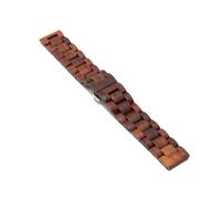 THBGTCNQ Correa de reloj de madera Correa de reloj de acero de 20 mm 22 mm Pulsera de repuesto de liberación rápida for reloj inteligente Reloj tradicional Accesorios de reloj unisex(Red,20mm)