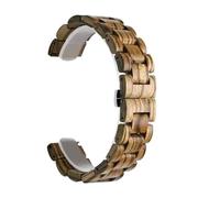 THBGTCNQ Correa de reloj de madera de 20mm y 22mm, pulsera de repuesto Universal for hombres y mujeres, pulsera de liberación rápida for reloj inteligente de cuarzo(A,20mm)