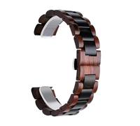 THBGTCNQ Correa de reloj de madera de 20mm y 22mm, pulsera de repuesto Universal for hombres y mujeres, pulsera de liberación rápida for reloj inteligente de cuarzo(C,22mm)