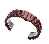 THBGTCNQ Correa de Reloj de Madera Pulsera de Madera de liberación rápida de 22 mm Pulsera de Repuesto Unisex Hebilla Plegable Adecuada for Reloj Inteligente Reloj Tradicional(Color F,20mm)