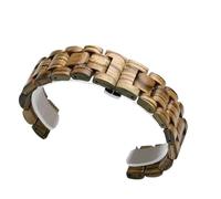 THBGTCNQ Correa de Reloj de Madera Pulsera de Madera de liberación rápida de 22 mm Pulsera de Repuesto Unisex Hebilla Plegable Adecuada for Reloj Inteligente Reloj Tradicional(Color C,22mm)