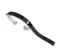 THBGTCNQ Correa de Reloj de Metal con Cierre Plegable de Acero Inoxidable y Correa de Repuesto Universal.(Black,6mm)