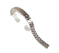 THBGTCNQ Correa de Reloj de Metal con Cierre Plegable de Acero Inoxidable y Correa de Repuesto Universal.(Silver-Rose Gold,8mm)