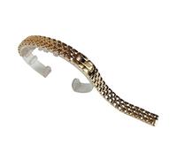 THBGTCNQ Correa de Reloj de Metal con Cierre Plegable de Acero Inoxidable y Correa de Repuesto Universal.(Gold,10mm)