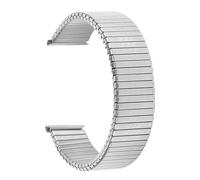 THBGTCNQ Correa de reloj elástica de acero inoxidable de 16, 18, 20 y 22 mm, correa de reloj universal, correa de reloj retráctil de metal, plateada y dorada, con herramienta(Silver,22mm)