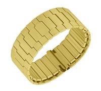 THBGTCNQ Correa de reloj elástica de acero inoxidable de 22 mm, universal, adecuada for relojes inteligentes, relojes de cuarzo, correa de extensión de metal, accesorios de pulsera(Gold)