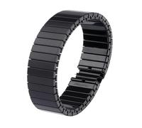 THBGTCNQ Correa de reloj elástica de acero inoxidable, pulsera retráctil de repuesto Universal de 20mm for reloj inteligente, correa de Metal for hombre y mujer(Black,14MM_L-ABOUT 151MM)