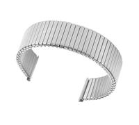 THBGTCNQ Correa de reloj elástica de Metal for hombre y mujer, pulsera de acero inoxidable de 18mm y 20mm, accesorios de pulsera(Silver,18mm)