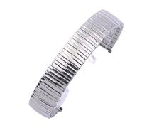 THBGTCNQ Correa de reloj elástica retráctil de acero inoxidable de 12 mm, 14 mm, 16 mm, 18 mm y 20 mm, correa de reloj universal, pulsera de extensión de metal, accesorios for reloj(Silver,12mm)