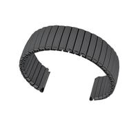 THBGTCNQ Correa de reloj retráctil de metal de acero inoxidable elástica elástica de 18 mm y 20 mm, correa de repuesto universal compatible con reloj inteligente de cuarzo(Black,20mm)
