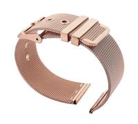 THBGTCNQ Correa de reloj trenzada de acero inoxidable de 18 mm, 20 mm, 22 mm y 24 mm, pulsera de malla metálica universal adecuada for relojes inteligentes y relojes de cuarzo(Rosegold,24mm)