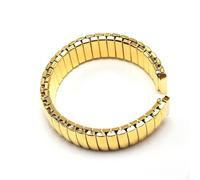 THBGTCNQ Correa elástica de acero inoxidable de 12 mm, 14 mm, 16 mm, 18 mm, 20 mm y 22 mm, correa de reloj de metal expandible y elástica dorada for hombres y mujeres, pulsera de repuesto(Gold,12mm)