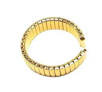 THBGTCNQ Correa elástica de acero inoxidable de 12 mm, 14 mm, 16 mm, 18 mm, 20 mm y 22 mm, correa de reloj de metal expandible y dorada for hombres y mujeres, pulsera de repuesto(Gold,12mm)