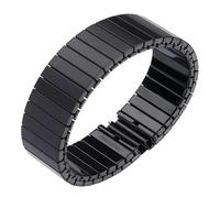 THBGTCNQ Correa elástica de acero inoxidable de 14 mm, 16 mm, 18 mm, 20 mm y 22 mm for reloj inteligente, accesorios de correa de expansión de metal for hombres y mujeres(Black,14MM_L)