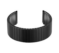 THBGTCNQ Correa elástica de acero inoxidable for reloj, pulsera de repuesto de 18mm y 20mm, correa de reloj retráctil de Metal, accesorios for reloj(Black,20MM_L)