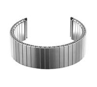 THBGTCNQ Correa elástica de acero inoxidable for reloj, pulsera de repuesto de 18mm y 20mm, correa de reloj retráctil de Metal, accesorios for reloj(Silver,20MM_L)