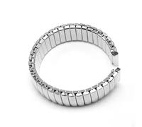 THBGTCNQ Correa elástica de metal de 12 mm, 14 mm, 16 mm, 18 mm, 20 mm y 22 mm, correa de reloj de expansión elástica de acero inoxidable for hombres y mujeres, accesorios de pulsera(Silver,12mm)