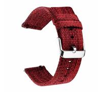 THBGTCNQ Quick Release Watch Strap 18 20 22 24mm Thick Nylon Canvas Watch Strap for Traditional Watches(Red,22mm)