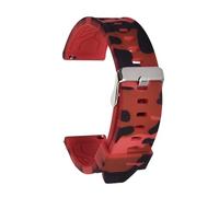 THBGTCNQ Silicone Rubber Watch Strap Men's Sports Universal Bracelet 18mm 20mm 22mm Replacement Watchband Accessories(Red,22mm)