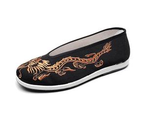 THBGTCNQ Zapatos de Tela Antiguos de Beijing for Hombre, Suela Suave, Bordado Chino, Estilo Chino, Boca Redonda, Zapatos Casuales, Zapatos de Tela(Golden Dragon,44)