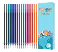 Thboxes Recambios Borrables 0,7 Mm Para Bolígrafos Legami, 16 Unidades | 8 Colores, Tinta Borrable, Escritura Suave, Secado Rápido, 13 Cm, Compatibles Con Bolígrafos Legami Y Thboxes
