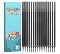 Thboxes Recambios Borrables 0,7 Mm Para Bolígrafos Legami, 16 Unidades | Tinta Negro, Escritura Suave, Secado Rápido, Compatible Con Legami, Ideal Para Escuela Y Oficina