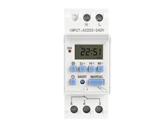 THC 15A ype Din Rail 2 cables semanal 7 días programable interruptor de tiempo Digital relé temporizador Control AC 220V 230V 12V 24V 48V 30A(1NO1NC 110V AC DC)