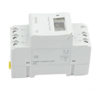 THC15A - Temporizador digital LCD programable CA 220-240 V, 16 A, temporizador semanal y 16 tiempos de conmutación, memoria de apagón para iluminación e instalaciones industriales, color gris