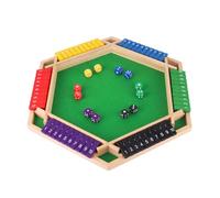 THCTYRP Shut The Box - Juego de mesa de madera para 6 jugadores, juego clásico de dados, juego familiar y de viaje, juego tradicional de pub