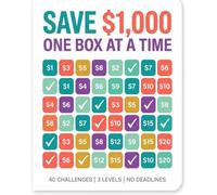 The $1,000 Savings Challenge: Build an Emergency Fund One Box at a Time - A 40-Challenge Activity Book for Cash Stuffing & Envelope Budgeting