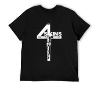 The 4 Skins Oi UK Punk Streetpunk 4Skins Skinhead - Camiseta para hombre, cuello redondo, 100% algodón, manga corta, unisex, color negro, XL, Colour01, S