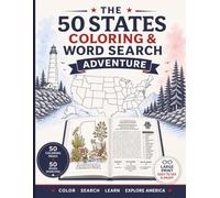 The 50 States Coloring & Word Search Adventure: Color, Search & Discover All 50 States | Large Print | Word Search & Coloring Book