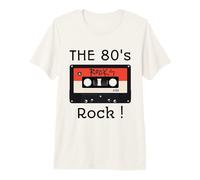 The 80's Rock ! Cinta de Casete para Camisa con Estampado Negro Camiseta Premium