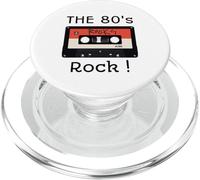 The 80's Rock ! Cinta de Casete para Camisa con Estampado Negro PopSockets PopGrip para MagSafe