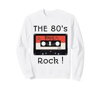 The 80's Rock ! Cinta de Casete para Camisa con Estampado Negro Sudadera