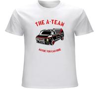 The A Team Van Funny 80'S TV Program Show Mens T Shirt Printed Graphic Top Unisex tee White 3XL