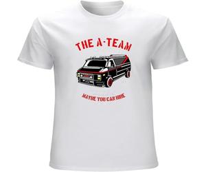 The A Team Van Funny 80'S TV Program Show Mens T Shirt Printed Graphic Top Unisex tee White 3XL