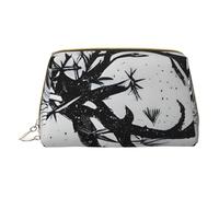 The Abstractionist Tree - Bolsa de cosméticos portátil, bolsa de cosméticos de viaje, unisex, cierre de cremallera, adecuada para uso diario, White, Talla única