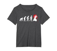 The Aikido Evolution - Aikido Artes Marciales japonesas Camiseta, Mujer Tallas Grandes, Jaspeado Oscuro, 2XL Grande