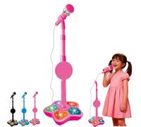 The All-in-One Microphone Toy，2026 New Kids Microphone with Adjustable Stand，Christmas Birthday Gifts Toys, for Girls Boys Singing， LED Lights, Christmas Celebrations, Birthday Events and Podcast-C