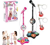 The All-in-One Microphone Toy, Kids Microphone with Stand, 2026New Children's Microphones Toy, Christmas Birthday Gifts Toys, for Girls Boys Singing, Creative Play, Party Fun (Pink+Black)